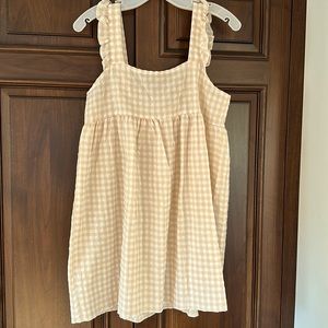 Cute white and cream plaid babydoll dress. Size small